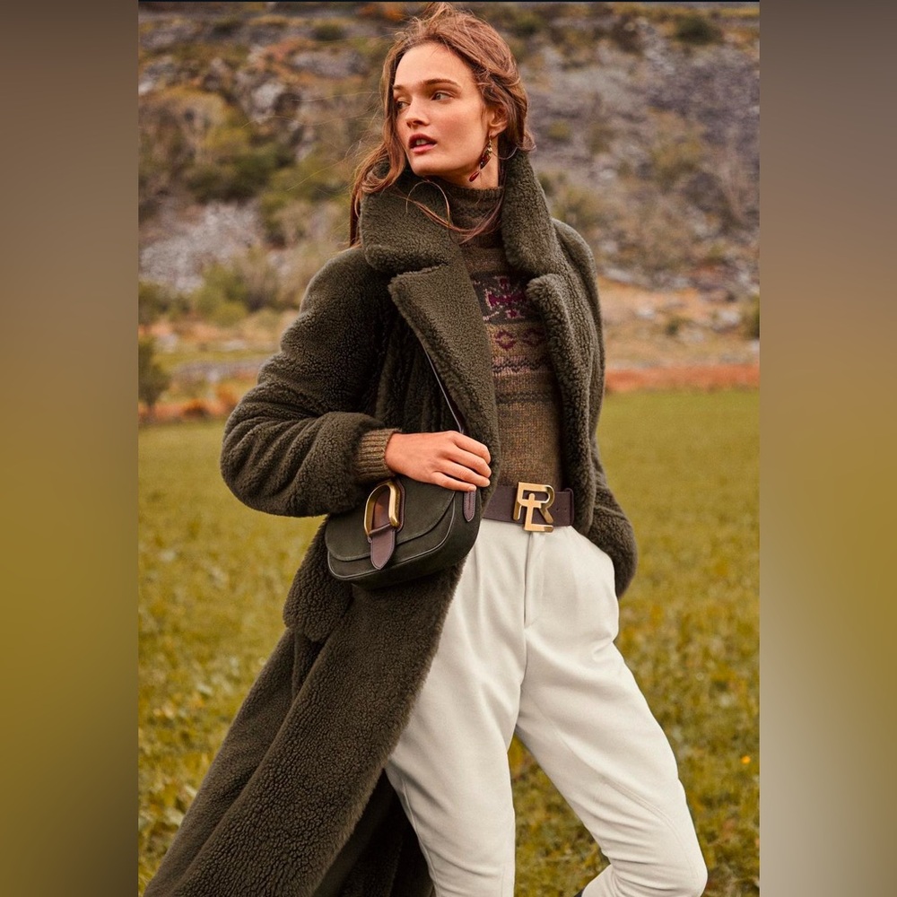 Ralph Lauren Purple Label Wilmer Reversible Shearling Coat